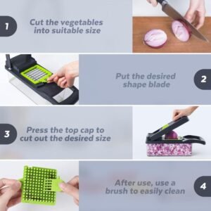 14 In 1 Multifunctional Kitchen Food Chopper - Dicer Cutter - Image 3
